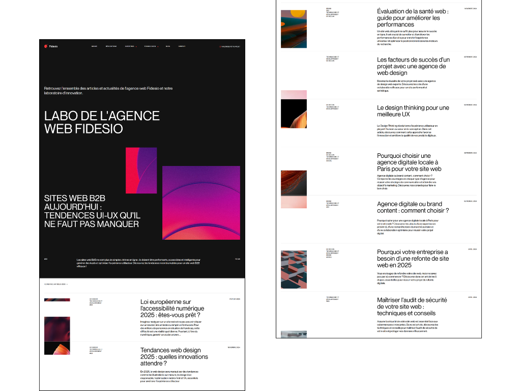 Refonte blog B2B Fidesio 